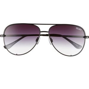 Quay High Key Aviator Sunglasses Black